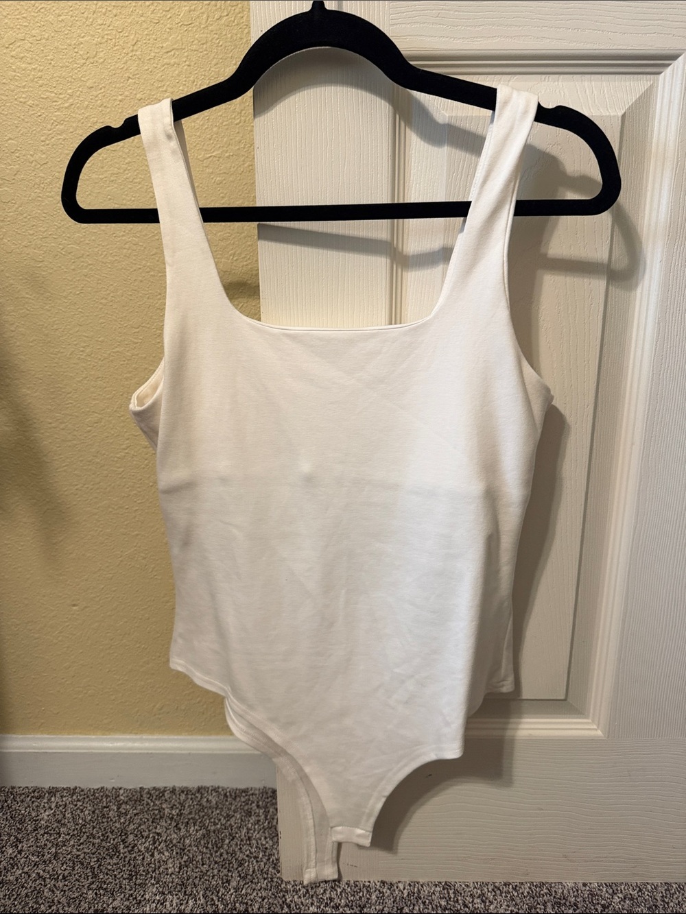 Pink Lily White Scoop Neck Bodysuit